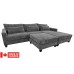 Bella Deep Sectional With Chaise With Pillowtop Ottoman